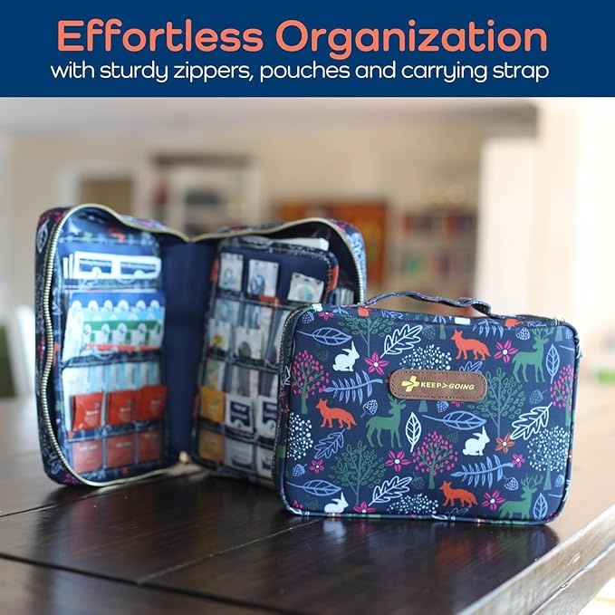 KeepGoing Large Home First Aid Kit for Kids – 270 Pc. for Car, Home, Dorm, & Boat with Latex-Free Bandages – 10 x 7 x 3.5 in. Travel First Aid Kit (Woodland)-BubblyBeeBaby