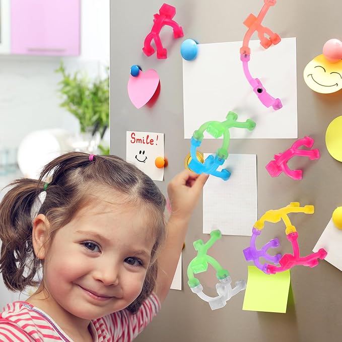 24 PCS Magnetic Travel Toys for Kids, Creative, Portable and Educational, Magnetic-People-Magnet-Men: Cute Robot & Funny Magnets, Small Fidget Toys for Classroom Prizes, Easter Egg Stuffers, Office-BubblyBeeBaby