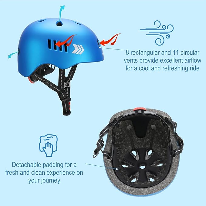 KAMUGO Toddler Helmet Kids Bike Helmet for Girls Boys Ages 2-8 Years,Toddler Bicycle Helmet Suitable for Skateboard Scooter Roller Skating Inline Roller Skating-BubblyBeeBaby