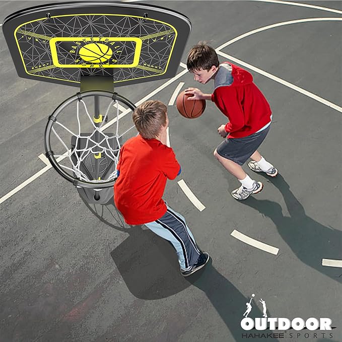 Kids Basketball Hoop Indoor Outdoor Portable Adjustable Height 3.6ft-6.2ft Toddler Basketball Hoop for Kids Boys Girls Age 3 4 5 6 7 8 Little Kids Basketball Goal Backyard Sports Toy Game Gifts-BubblyBeeBaby