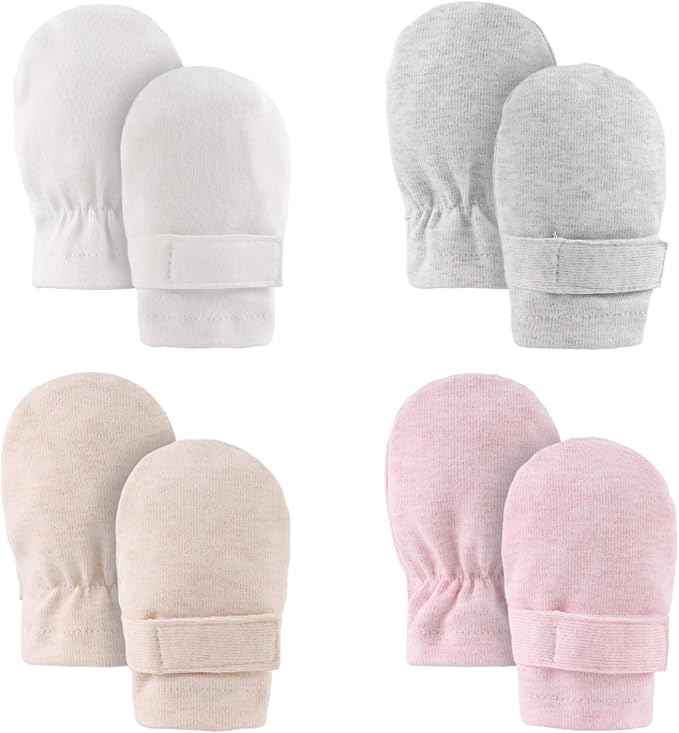Newborn Baby Mittens Infant No Scratch Gloves Cotton Mitts for Baby Girls Boys-BubblyBeeBaby