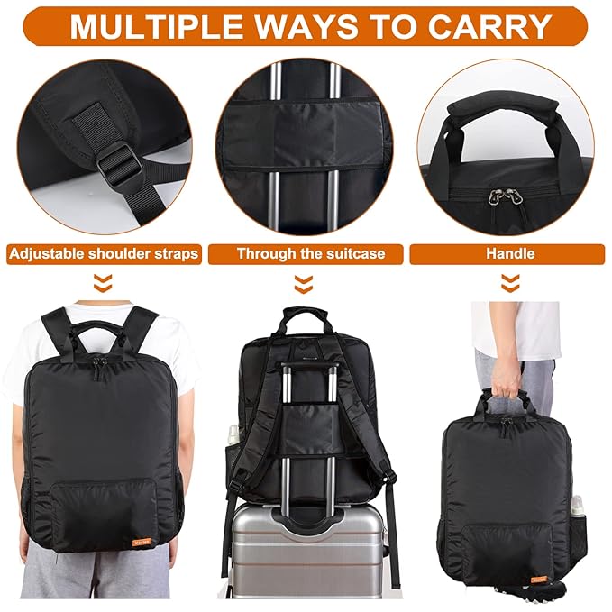 Mactso Stroller Travel Bag Compatible with GB Pockit and GB Pockit Air Plus All Terrain, Lightweight Stroller Travel Backpack for Airplane (Black, M)-BubblyBeeBaby