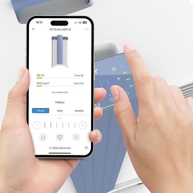 IQAir GC MultiGas XE Air Purifier – Smart MultiGas Filtration for Rooms up to 1125 sq ft - Chemicals, Odors, VOCs, and Particles, Swiss Made, WiFi Enabled-BubblyBeeBaby