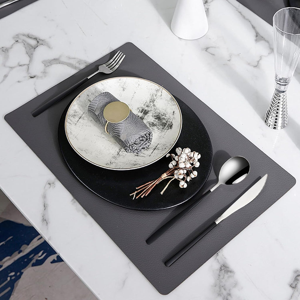 VANRA 3-Piece Portable Travel Utensils Set with Case 18/8 Stainless Steel Flatware Set Reusable Cutlery Set with Fork Spoon Knife for Lunch Travel Camping School Work Picnic (Black)