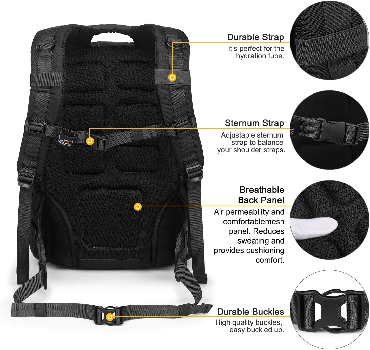 Mardingtop 40L Tactical Backpack for Men,Molle Military Backpack for Hiking,Travel,Camping, Hunting