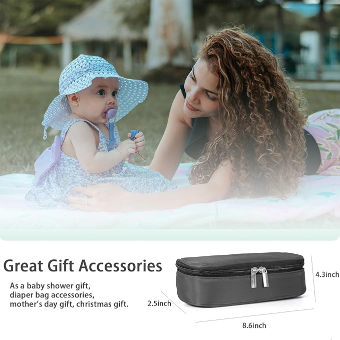 Insulated Breastmilk Cooler Bag with 2 Ice Packs - Breastmilk Cooler Organizer Bag for Daycare, Breastfeeding Mom Travel Outdoor-BubblyBeeBaby