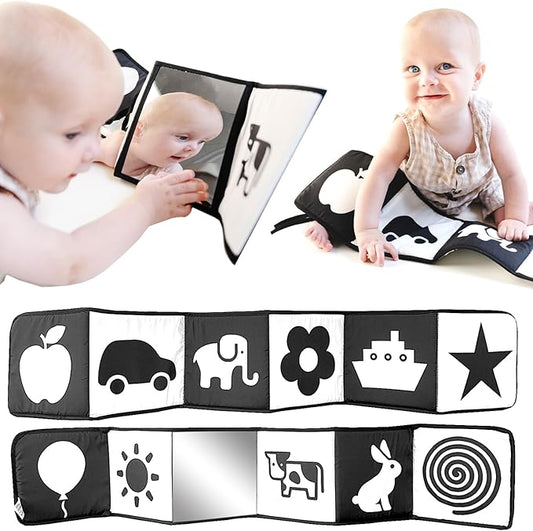 High Contrast Baby Toys for Newborn Black and White Baby Toys Baby Books 0-6 Months High Contrast Baby Book Contrast Toys for Infants 0-6 Months Black and White Books for Newborns-BubblyBeeBaby
