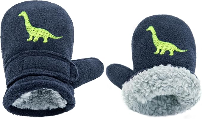 BAVST Baby Toddler Winter Mittens Girls Warm Fleece Lined Gloves Kids Sherpa Lined Mittens for Boys-BubblyBeeBaby