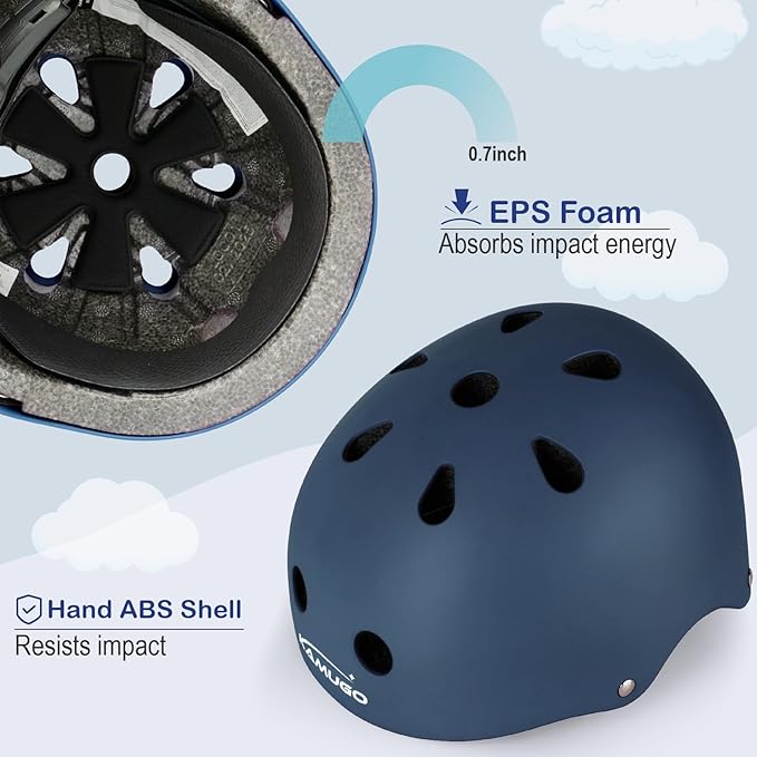 KAMUGO Kids Bike Helmet,Toddler Helmet Adjustable Kids Bicycle Helmet Girls Or Boys Ages 2-8/8-14 Years Old Multi-Sports for Cycling Skateboard Scooter-BubblyBeeBaby