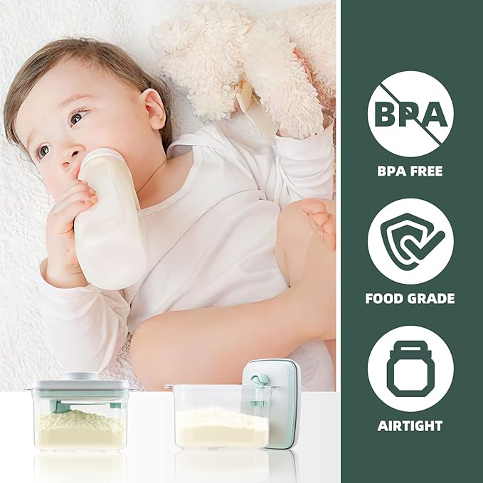 1000ml Formula Travel Container Airtight Formula Dispenser On The Go, 11OZ, 0.66LB, 300g, Clear-BubblyBeeBaby