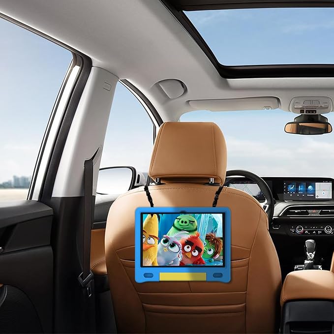 JREN Kids Table 10.1" ｜Android 14 Tablet for Kids｜64GB Storage｜Octa-Core｜WiFi ｜Cameras｜Parental Control｜Kids Content｜Case Included Great Gift for Children Ages 3-12 Years Old Blue-BubblyBeeBaby