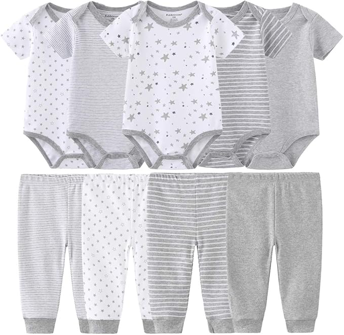 Kiddiezoom Unisex Baby Layette Essentials Giftset Clothing Set 19-Piece For Newborn Baby-BubblyBeeBaby