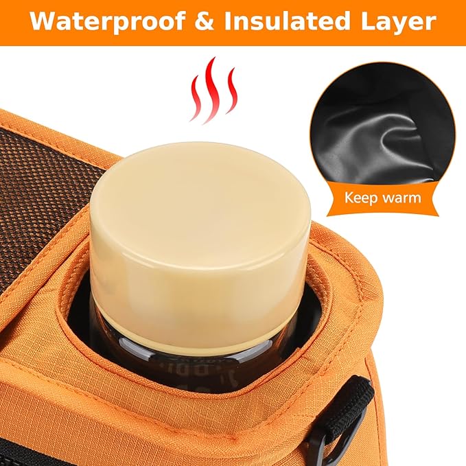 Accmor Universal Stroller Organizer with Insulated Cup Holder Detachable Phone Bag and Shoulder Strap,Stroller Bag Caddy Organizer Fits for Uppababy, Baby Jogger, Britax Strollers-BubblyBeeBaby