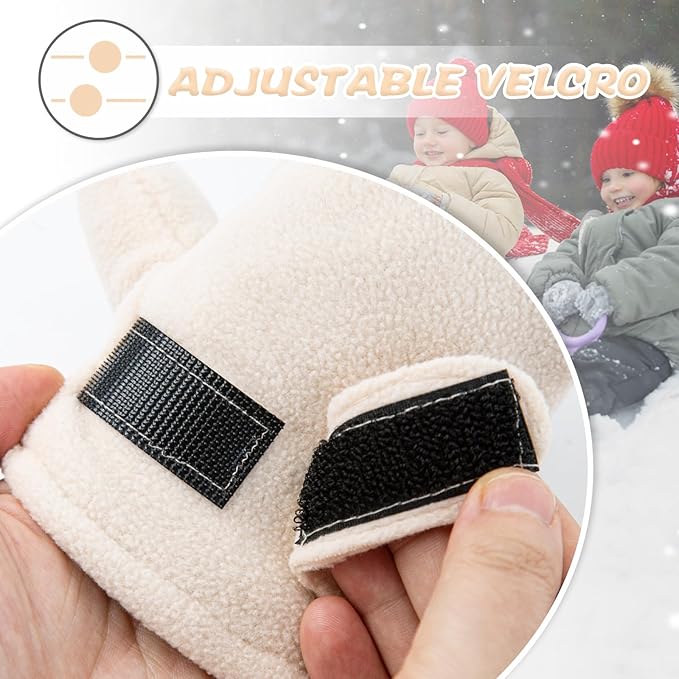 BAVST Baby Toddler Winter Mittens Girls Warm Fleece Lined Gloves Kids Sherpa Lined Mittens for Boys-BubblyBeeBaby