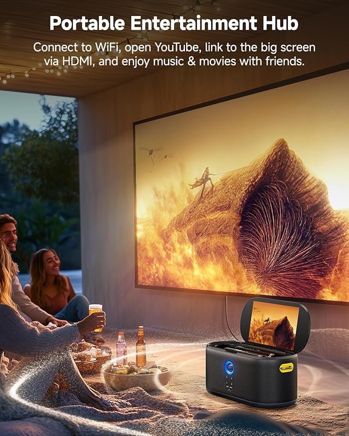 Karaoke Machine for Adults, with Lyrics Display, Karaoke System for YouTube, 280W Speaker, Autotune & EQ, Connect to TV, Portable PA System with 2 Wireless Microphones for Home Outdoor Party-BubblyBeeBaby