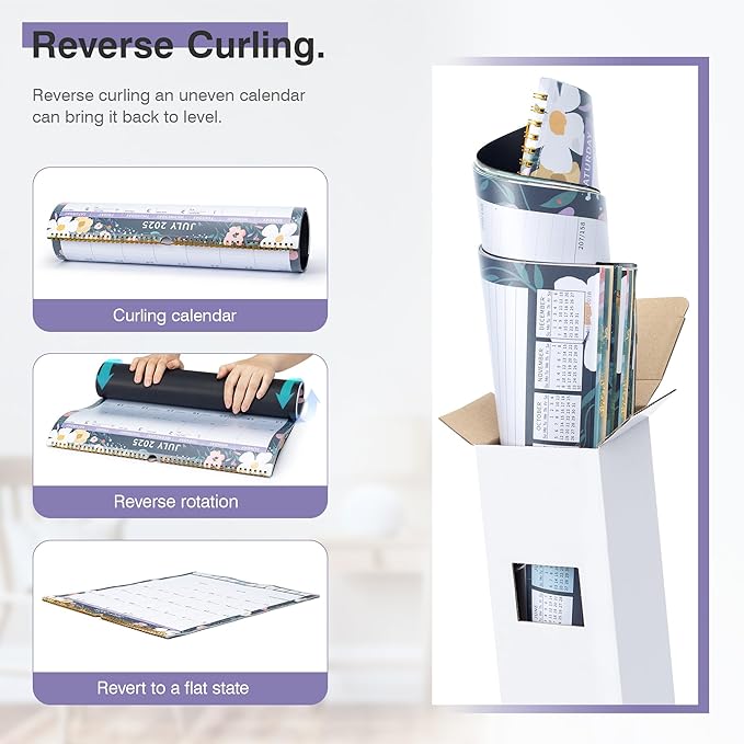 2025 Calendar, Wall Calendar 2025-2026 (17"x22") with Lines, Monthly Calendar from Jul 2025 to Dec 2026, 18 Month Vertical Large Monthly Family Calendar 2026 for Wall, Calendario 2026-BubblyBeeBaby