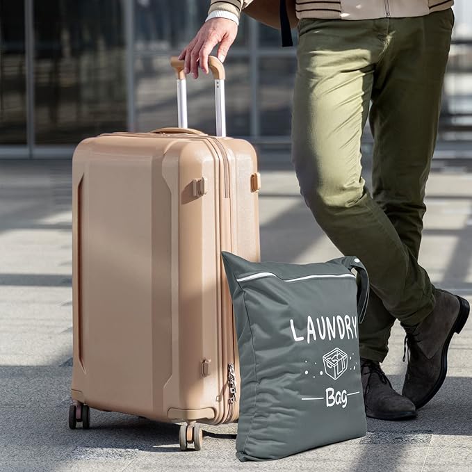 2 Pcs Large Travel Laundry Bags - Waterproof Wet Dry Bags for Gym Clothes, Swimming, Yoga-BubblyBeeBaby