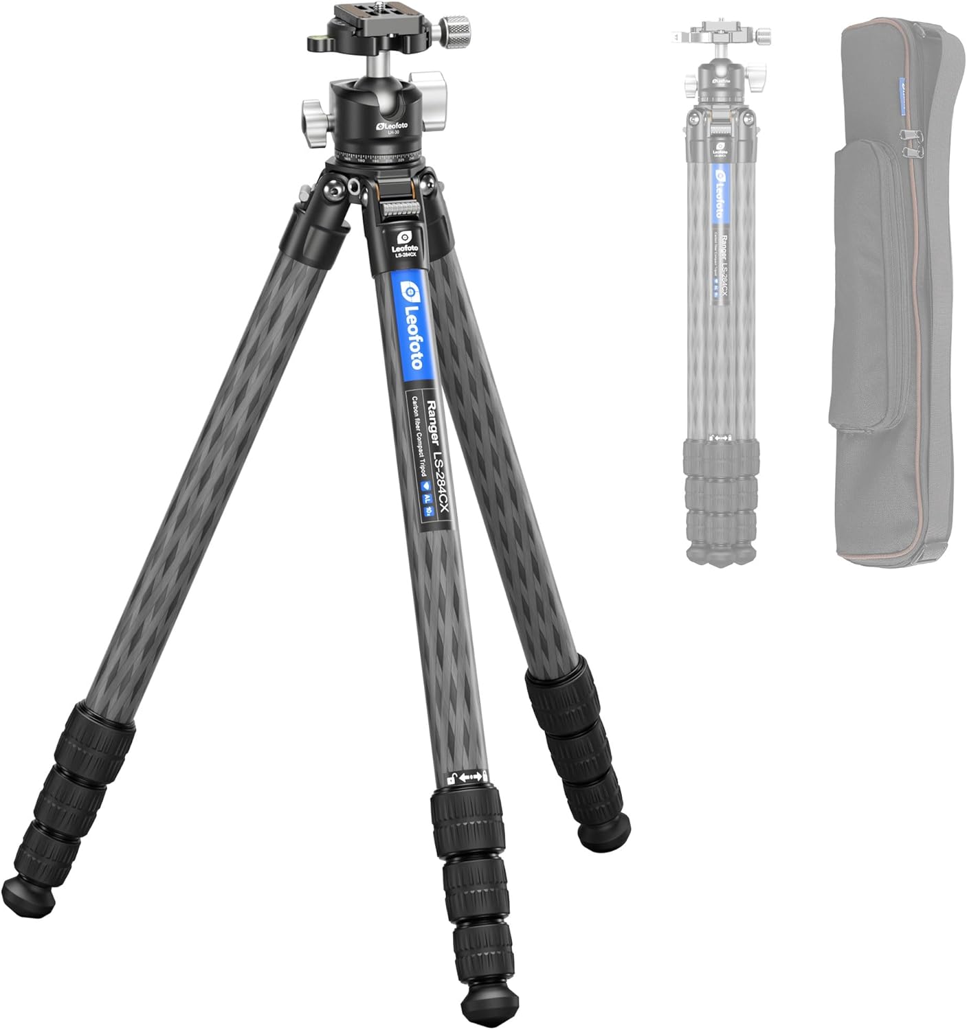 Carbon Fiber Tripod for Camera with 360° Panoramic Ball Head, 67" Compact Lightweight Travel Tripod for DSLR Video Camcorder, Max Load 10kg/22lbs