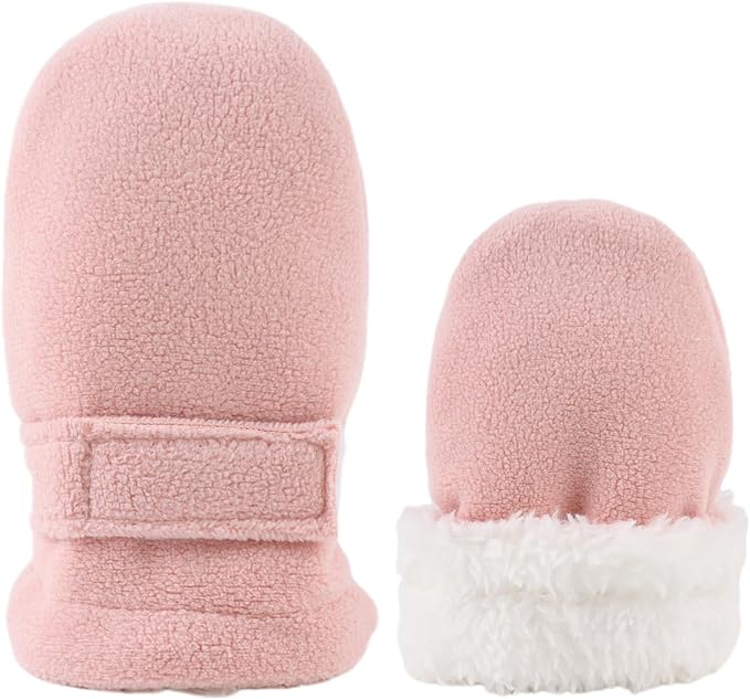 Zsedrut No Scratch Baby Mittens Toddler Infant Fleece Lined Gloves Winter Warm Mitten for Baby Boys Girls-BubblyBeeBaby