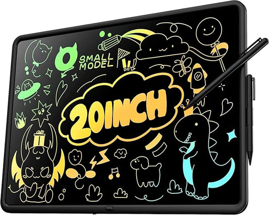 20 Inch LCD Writing Tablet for Kids, Large Drawing Pad, Doodle Board, Rechargeable Drawing Board, Educational & Learning Kids Toys, Creative Birthday Gifts-BubblyBeeBaby