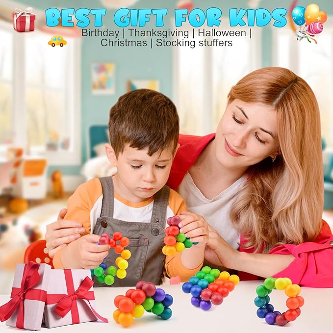 12PCS Autism Sensory Toys for Autistic Children,Quiet Fidget for Adults Kids, Stocking Stuffers for Boys,Autism for Toddlers 3-4,Travel for Ages 3-5 Gift(A)-BubblyBeeBaby