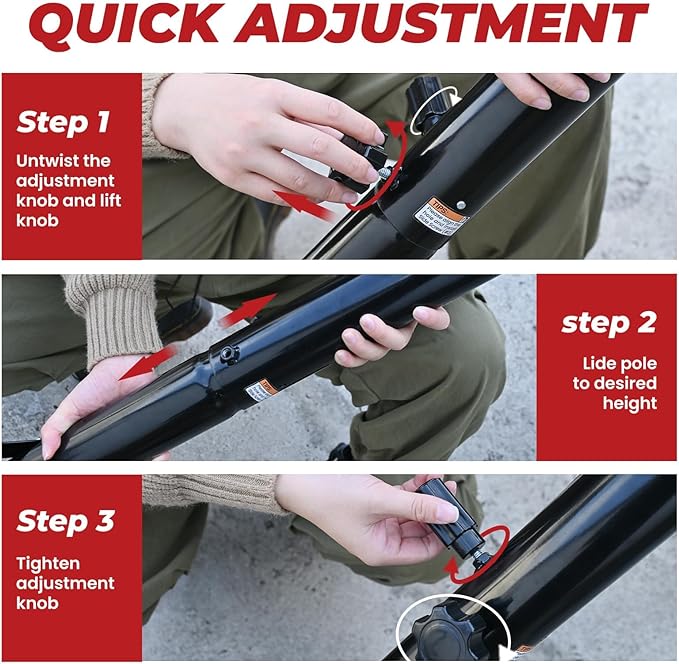 IGL Portable Basketball Hoop, 5.6-10FT Adjustable Basketball Goal System, 44 Inch Outdoor Basketball Hoop & Goals for Kids, Youth, and Adults in The Backyard, Driveway with PC Backboard-BubblyBeeBaby