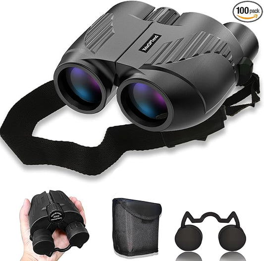 20x25 Compact Binoculars with Strap for Kids and Adults, Sharp Clear, Mini Low Weight Binoculars for Bird Watching,Hiking Outdoor, Cruise Ship,Concert-BubblyBeeBaby