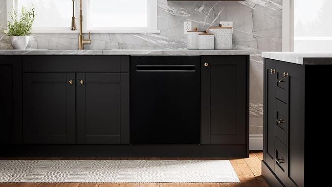 Kenmore Elite 24" Built-in Stainless Steel Tub Dishwasher TotalFlex 3rd, SmartWash, UltraWash, TurboDry, MoreSpace Plus Adjustable Rack, Energy Star Certified, Black-BubblyBeeBaby