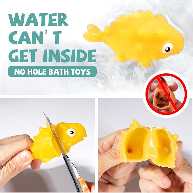 Hely Cancy Infant Bath Toys for 18 Months - No Hole Animal Bathtub Toys, Baby Bath Tub Toys-BubblyBeeBaby