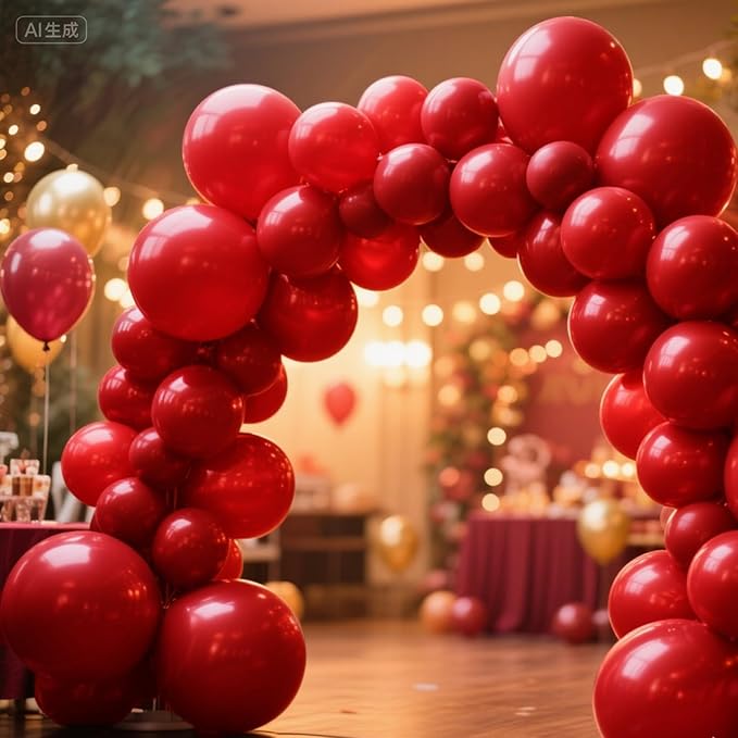 140pcs Red Round Balloons Different Sizes 18 12 10 5 Inch Latex Balloons for Arch Decoration Party Balloon Kit for Graduation Birthday Party Wedding Balloon Baby Shower Decoration-BubblyBeeBaby