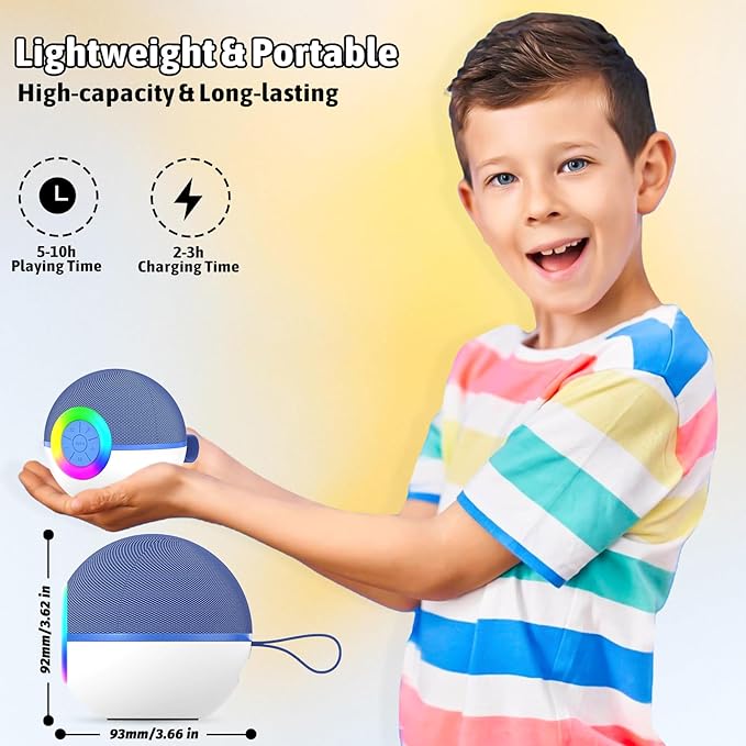 Karaoke Microphone Machine Toys for Kids Adults, Mini Portable Bluetooth Speaker with 2 Wireless Mics, Christmas Birthday Gifts for Boys Girls Ages 3 4 5 6 7 8 9 10 11 12+ Year (Blue)-BubblyBeeBaby