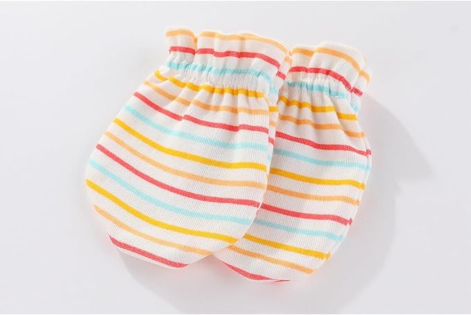 5 Pairs Baby Not Scratch Mittens 0-6 Months New Born Boy Girl Gloves Cute Infant Accessories-BubblyBeeBaby