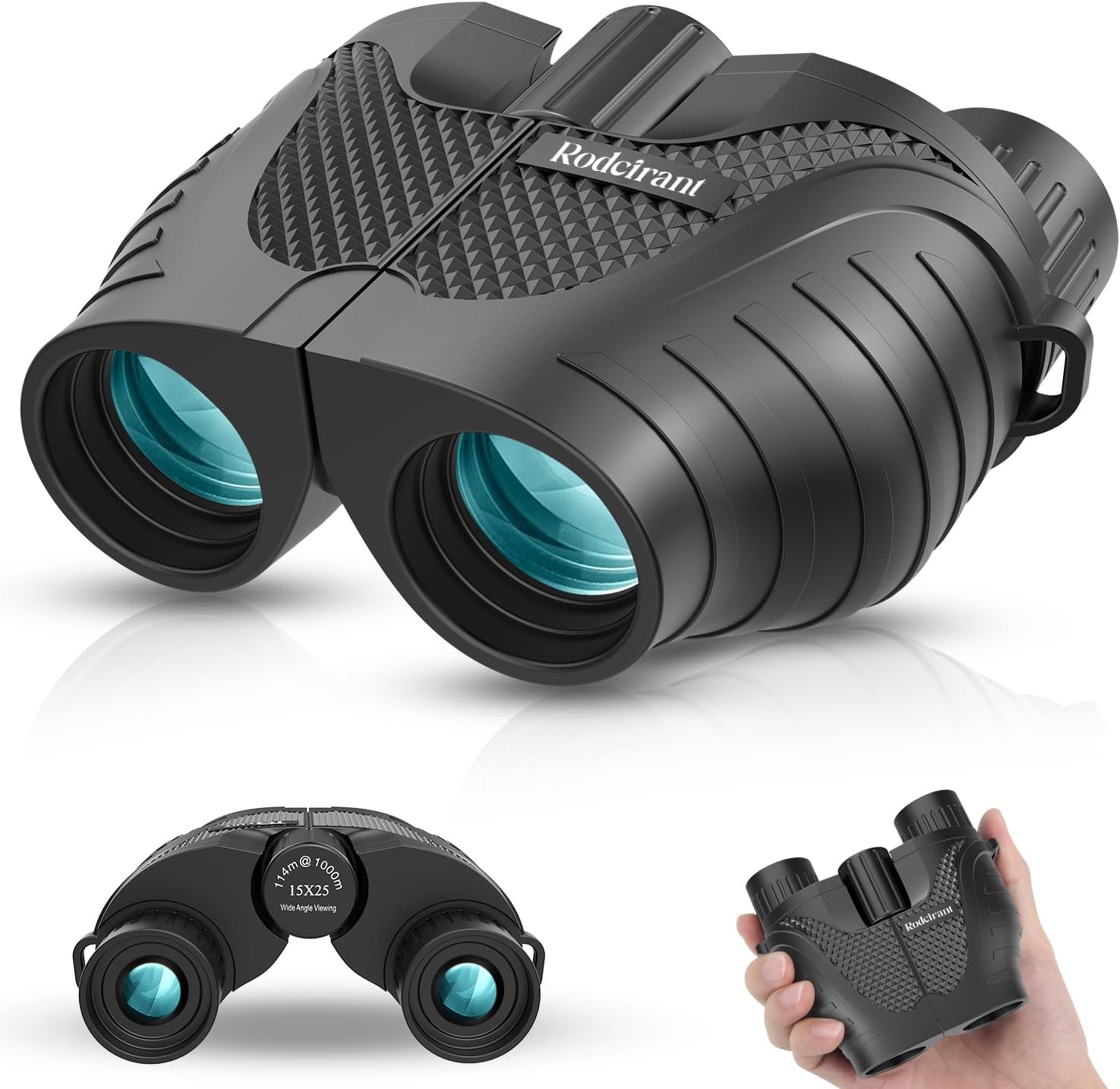 Binoculars 15x25 for Adults,Waterproof Durable & Clear Binoculars with Low Light Night Vision for Sightseeing,Concerts and Bird Watching