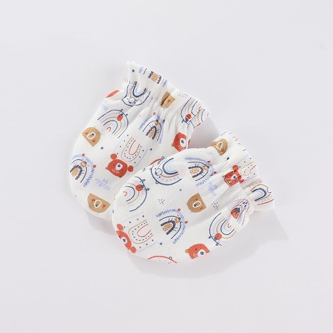 Unisex Baby Cotton Scratch Mittens For Newborn Baby Boys Girls Mittens Accessory 0-6 Months-BubblyBeeBaby