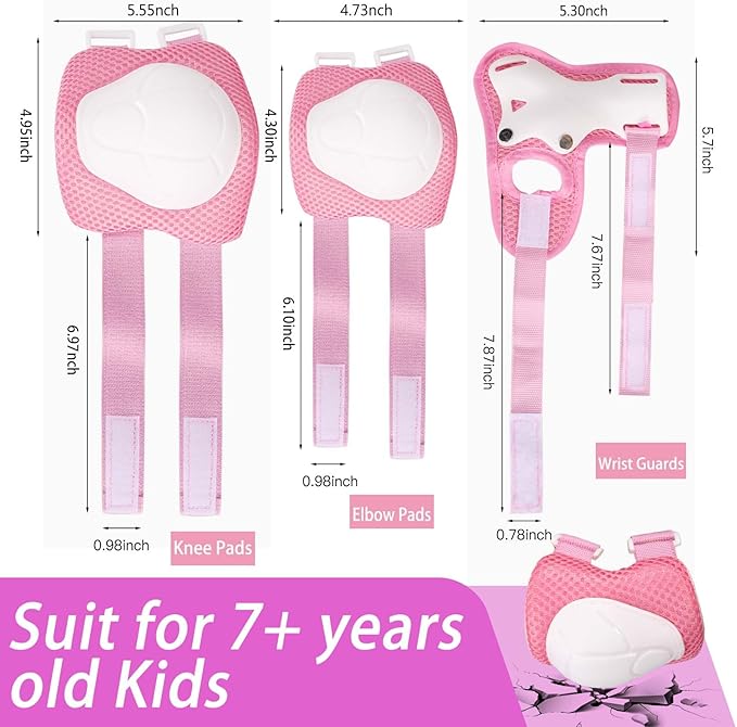 Kids Bike Helmet Set Adjustable Helmet for Ages 3-15 Kids Toddler Boys Girls Youth, Multi-Sport Bicycle Skateboarding Football Rollerskating Scooter Rollerblade Balance Bike Helmets-BubblyBeeBaby