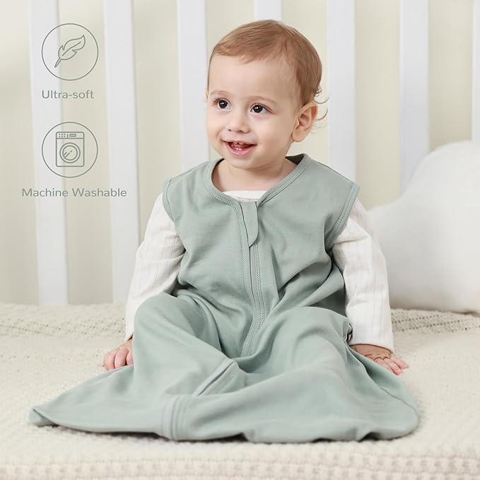 JELLYMONI Baby Sleep Sack 18-24 Months 100% Cotton Wearable Blanket, 0.5 TOG Soft Lightweight Toddler Sleeping Sack 3 Pack 2-Way Zipper Newborn Sleep Sacks-BubblyBeeBaby