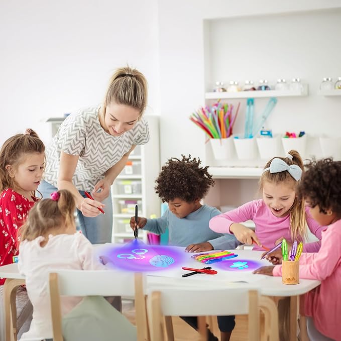 Invisible Ink Pen 24Pcs, Spy Pens with UV Light, Magic Marker, Classroom Prize, Birthday party favors for kids 8-12, Kids Christmas Gift Stocking Stuffers-BubblyBeeBaby