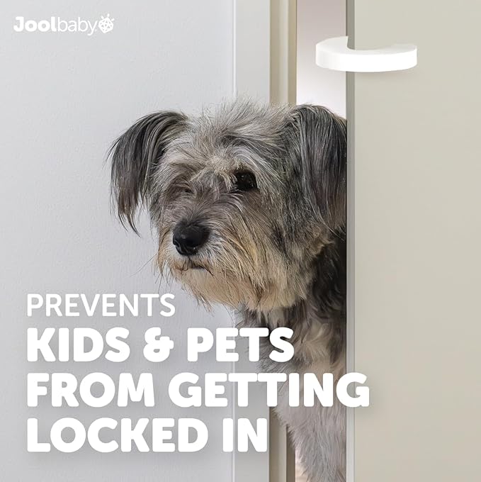 Jool Baby Door Pinch Guards (6 Pack) – Slam Preventer – Babyproof Doors to Avoid Pinched Fingers & Door Slamming, Keep Pets from Getting Locked in-BubblyBeeBaby