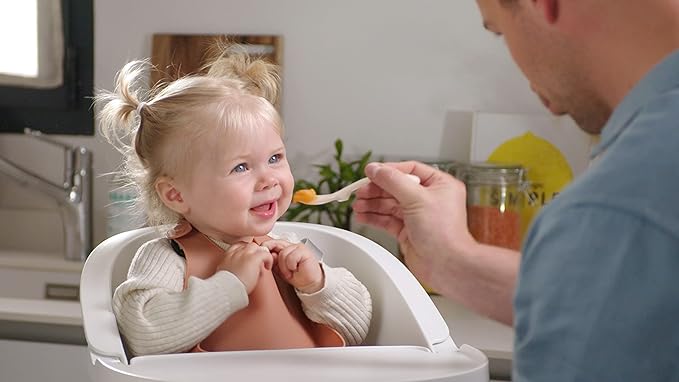 BEABA Silicone Baby Bib, Made with Soft Supple Silicone, Baby Bibs with Baby Food Catcher, Baby Essentials for Baby Feeding-BubblyBeeBaby