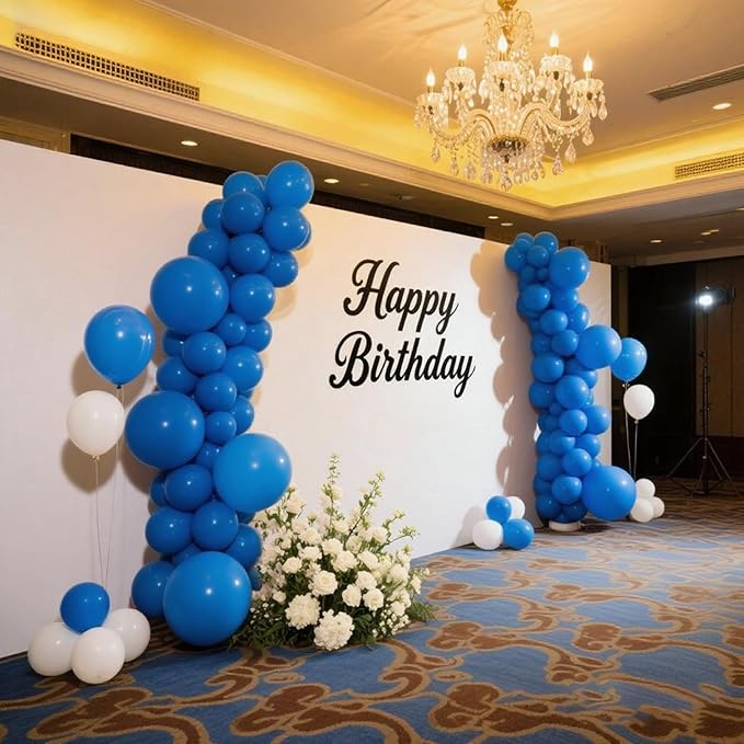 140pcs Dark Blue Round Balloons Different Sizes 18 12 10 5 Inch Latex Balloons for Arch Decoration Party Balloon Kit for Graduation Birthday Party Wedding Balloon Baby Shower Decoration-BubblyBeeBaby