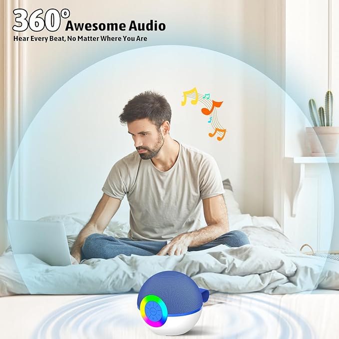 Karaoke Microphone Machine Toys for Kids Adults, Mini Portable Bluetooth Speaker with 2 Wireless Mics, Christmas Birthday Gifts for Boys Girls Ages 3 4 5 6 7 8 9 10 11 12+ Year (Blue)-BubblyBeeBaby