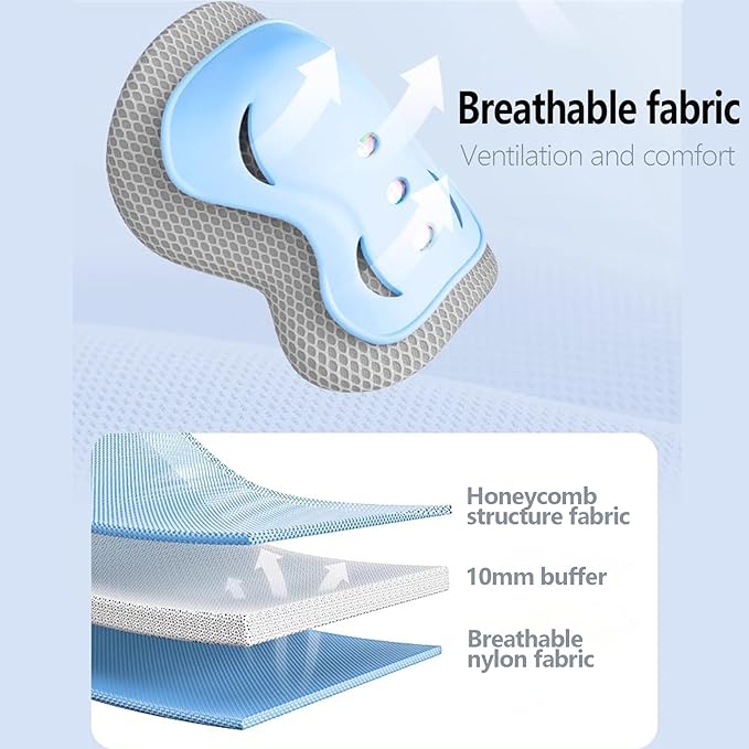 Kids Bike Helmet with Knee Elbow Wrist Pads Guards,Pink,for Ages 2-3-5-8-14,Sports Bicycle,Skate Scooter,Rollerblading with Unicorn Sticker-BubblyBeeBaby