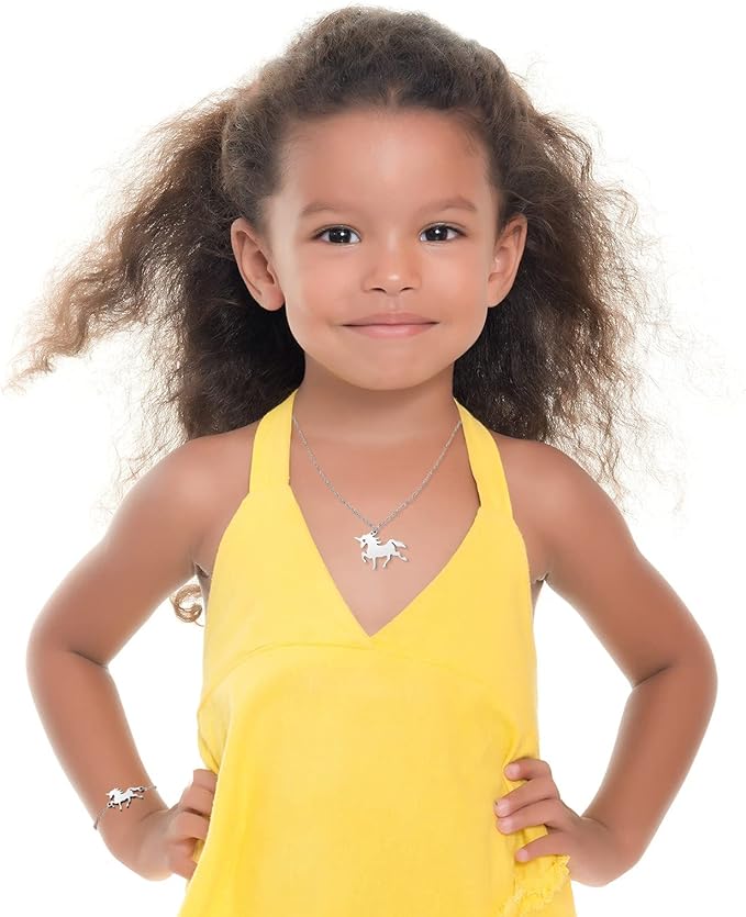 Jewelkeeper Unicorn Musical Jewelry Box for Little Girls - Kids Jewelry Box with Pullout Drawer - Music Jewellery Box with Necklace and Bracelet - Gift Set for Kids - Children's Jewellery Storage Case-BubblyBeeBaby