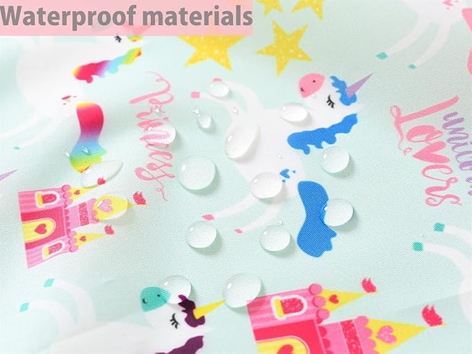 5 Pack Long Sleeve Bib,Baby Toddler Waterproof Sleeved Bib for 6-30 Months Reusable with Catch-all Pocket-BubblyBeeBaby