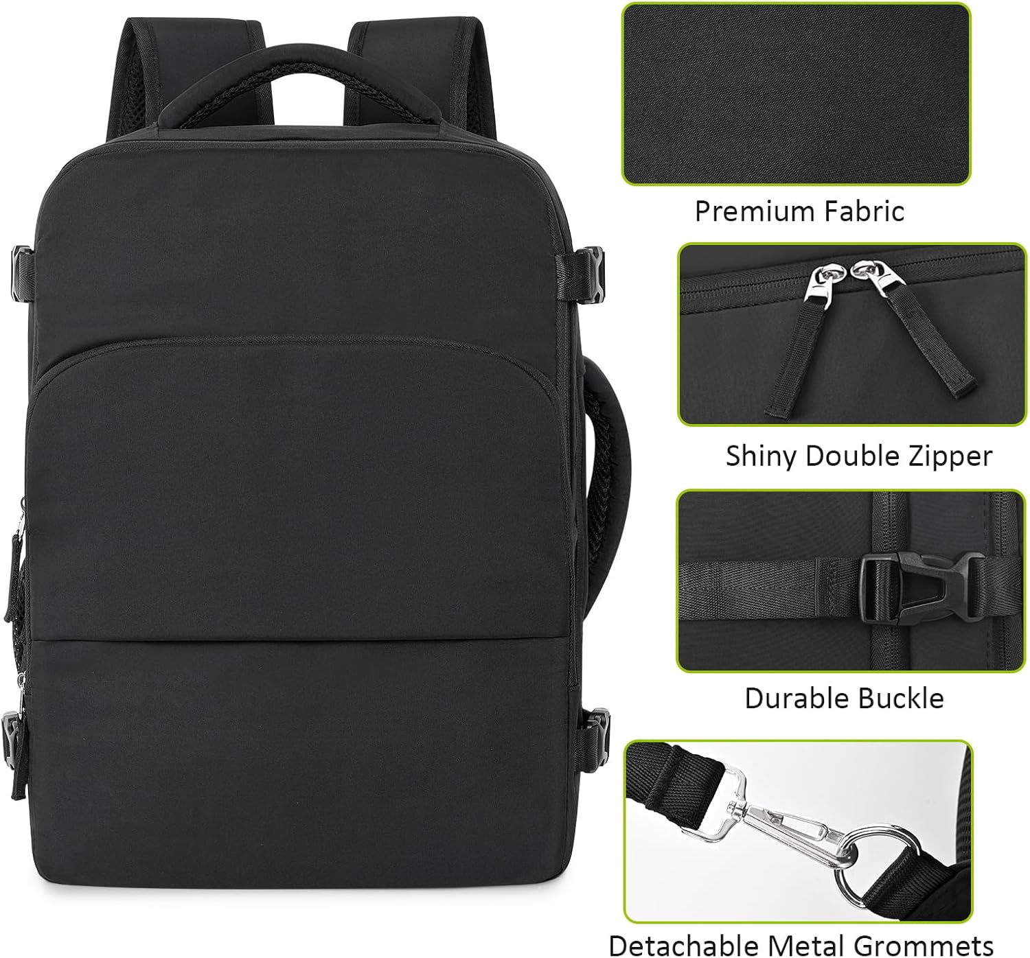 Travel Backpack for Women Men,Travel Laptop Backpack w/USB Charging Port, Waterproof Travel Backpack Carry On Flight Approved,Weekender Business Hiking Bag,Laptop Backpack 17 inch