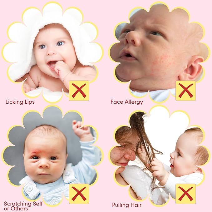 6 Pairs Newborn Baby Mittens No Scratch Gloves Infant Toddler Anti Scratch Essentials Unisex Cotton for 3-9 Months Girls Boys(Pink Series, Cute)-BubblyBeeBaby