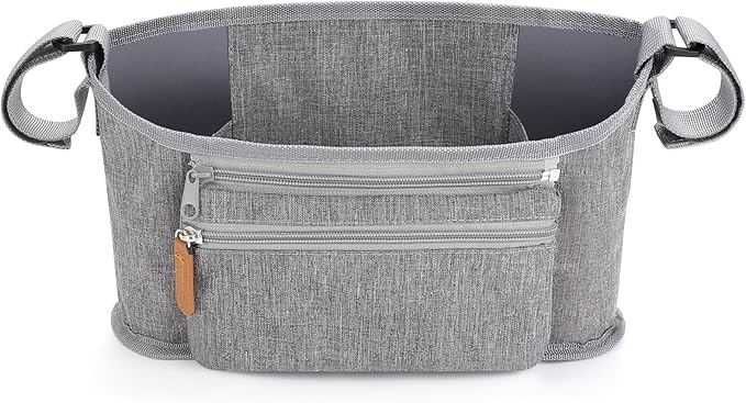 Accmor Universal Stroller Organizer with Detachable Phone Bag, Stroller Bag Caddy Organizer Stroller Accessories for Uppababy, Baby Jogger, Nuna, Doona, Britax Strollers-BubblyBeeBaby