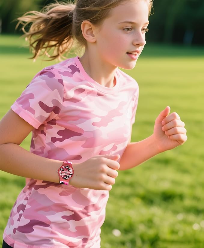 Kids Analog Watch Boys Girls, 30M Waterproof, Sports Watch for Boys, Easy to Read Children's Thin Dial Wrist Watches with Soft Band, for Ages 5-15 Kids Great Birthday Gifts Christmas Day-BubblyBeeBaby