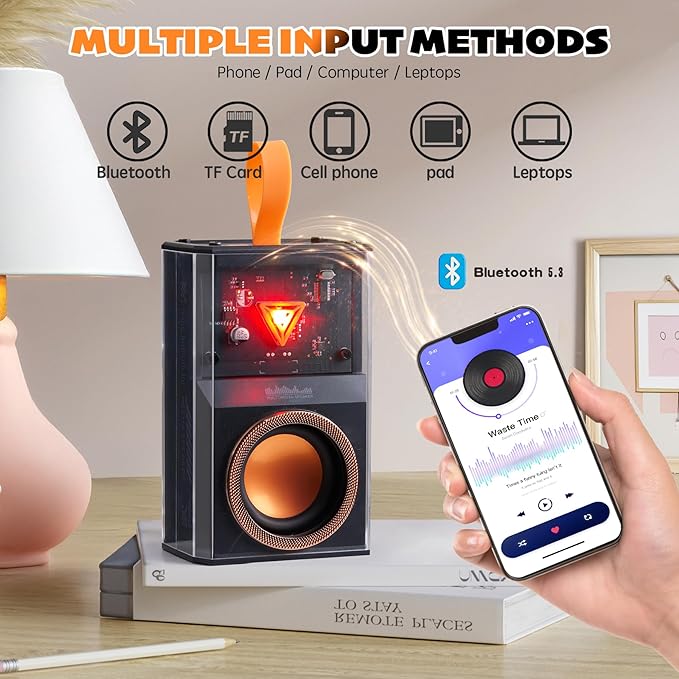 Karaoke Machine for Kids & Adults, Portable Bluetooth Mini Karaoke Speaker with 2 Wireless Microphone and Lights, Birthday Gifts for Girls & Boys, Toys for Girls, Family Home Party (Black)-BubblyBeeBaby