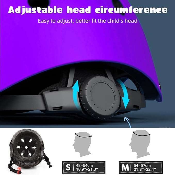 Kids Bike Helmet Set Adjustable for Children, Boys, Girls and Teenagers Aged 3-8 Years Includes Elbow, Knee, Wrist Guards Children's Helmet Protection Set for Bikes SkateboardsRollerskates-BubblyBeeBaby